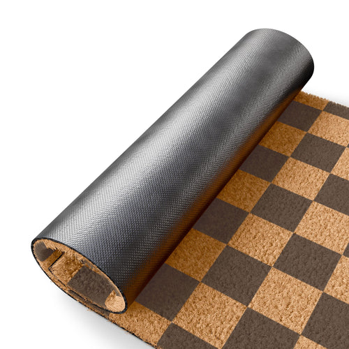 Checkered Coir Doormat