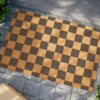 Checkered Coir Doormat