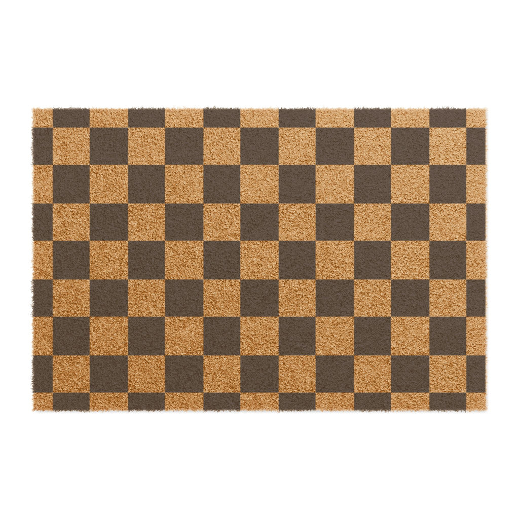 Checkered Coir Doormat