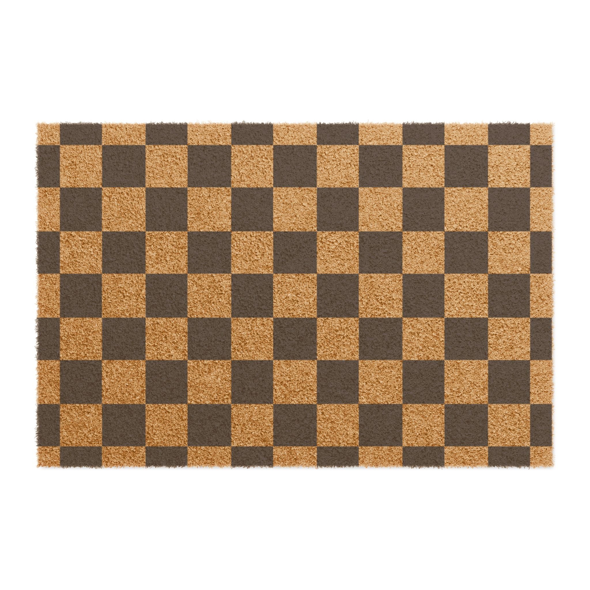 Checkered Coir Doormat