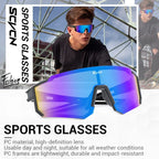 SCVCN New Outdoor Cycling Sunglasses Men Women MTB Driving Bike