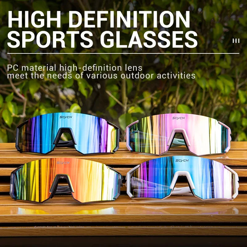 SCVCN New Outdoor Cycling Sunglasses Men Women MTB Driving Bike