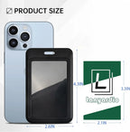 1 Pcs Sliding ID Badge Holder with Clear Window,ID Card Protector for