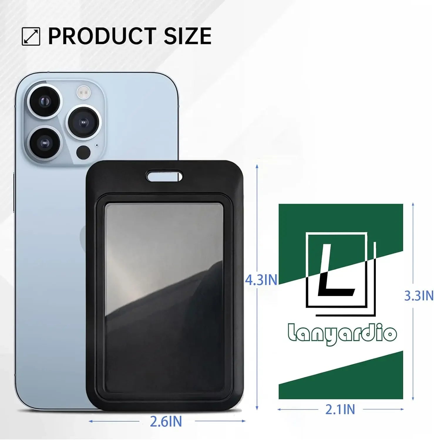 1 Pcs Sliding ID Badge Holder with Clear Window,ID Card Protector for