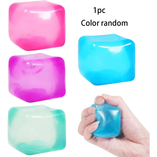 High Density Gel Ice Cube Toy Square Decompression Vent Squishy Stress