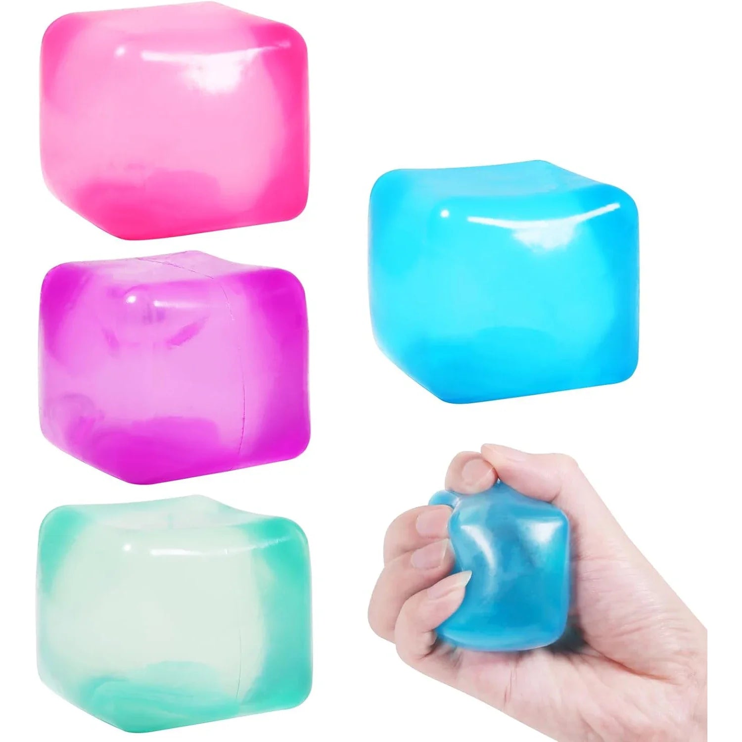High Density Gel Ice Cube Toy Square Decompression Vent Squishy Stress