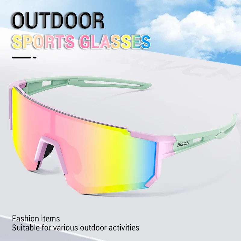 SCVCN New Outdoor Cycling Sunglasses Men Women MTB Driving Bike