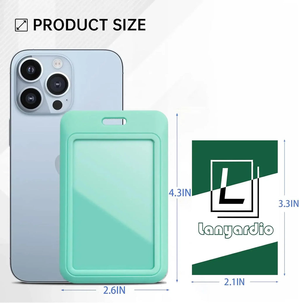 1 Pcs Sliding ID Badge Holder with Clear Window,ID Card Protector for