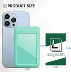 1 Pcs Sliding ID Badge Holder with Clear Window,ID Card Protector for