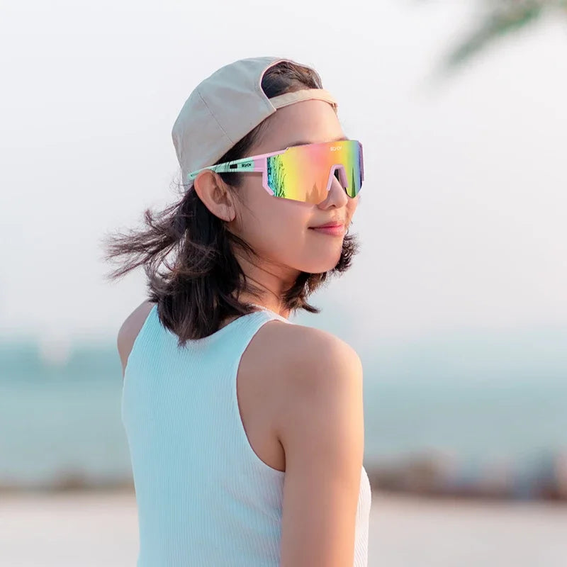 SCVCN New Outdoor Cycling Sunglasses Men Women MTB Driving Bike