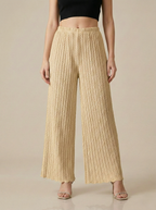 Textured Pleated Palazzo Pants for Women || Pack of 01