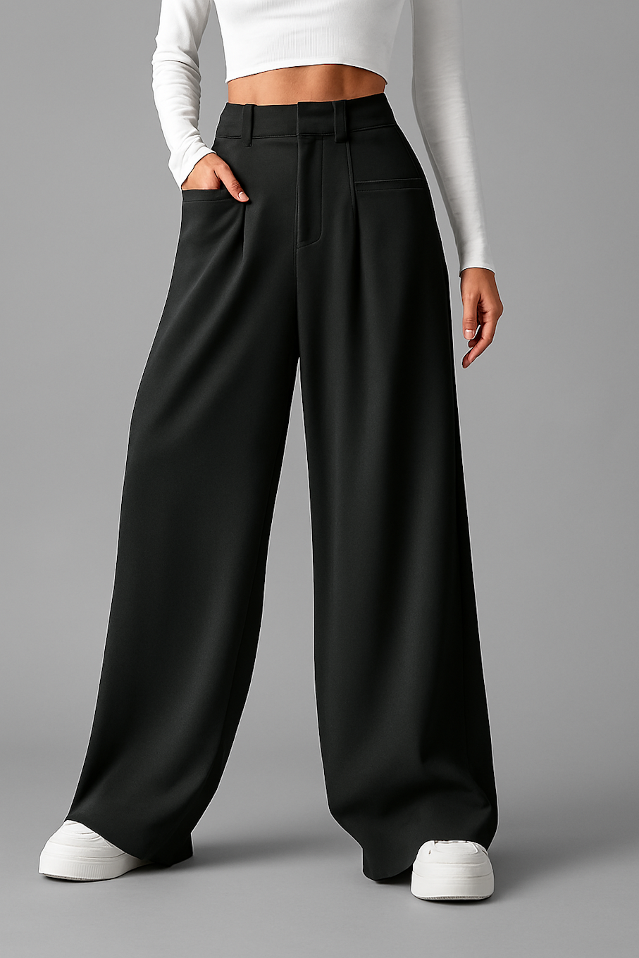 Trouser for Women-Black (Size-2XL) | D104